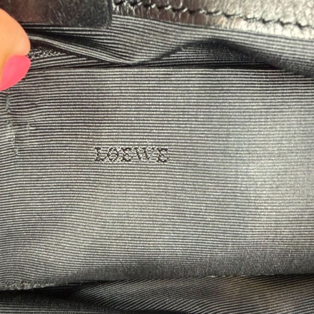 Loewe Amazona Fusta Black Suede Tote Bag - Picture 7 of 10